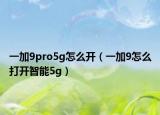 一加9pro5g怎么開（一加9怎么打開智能5g）