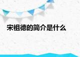 宋祖德的簡介是什么