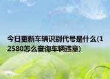今日更新車(chē)輛識(shí)別代號(hào)是什么(12580怎么查詢(xún)車(chē)輛違章)