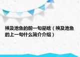 殃及池魚的前一句是啥（殃及池魚的上一句什么簡介介紹）