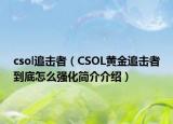csol追擊者（CSOL黃金追擊者到底怎么強化簡介介紹）