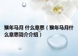 猴年馬月 什么意思（猴年馬月什么意思簡介介紹）