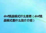 dnf挑戰(zhàn)模式什么意思（dnf挑戰(zhàn)模式是什么簡介介紹）