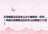 無線鍵盤沒反應(yīng)怎么辦小編教你一招對...（電腦無線鍵盤沒反應(yīng)怎么回事簡介介紹）