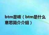 btm是啥（btm是什么意思簡介介紹）