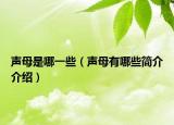 聲母是哪一些（聲母有哪些簡(jiǎn)介介紹）