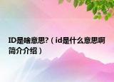 ID是啥意思?（id是什么意思啊簡(jiǎn)介介紹）