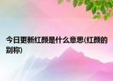 今日更新紅顏是什么意思(紅顏的別稱)