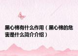 黑心棉有什么作用（黑心棉的危害是什么簡介介紹）