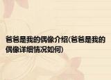 爸爸是我的偶像介紹(爸爸是我的偶像詳細(xì)情況如何)