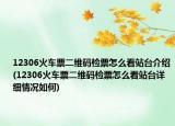 12306火車票二維碼檢票怎么看站臺(tái)介紹(12306火車票二維碼檢票怎么看站臺(tái)詳細(xì)情況如何)
