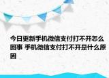 今日更新手機(jī)微信支付打不開怎么回事 手機(jī)微信支付打不開是什么原因