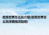 坦克世界怎么玩介紹(坦克世界怎么玩詳細情況如何)