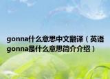 gonna什么意思中文翻譯（英語gonna是什么意思簡介介紹）