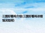 三國好看嗎介紹(三國好看嗎詳細情況如何)