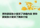 賈玲獲獎(jiǎng)張小斐哭了詳細(xì)內(nèi)容 賈玲獲獎(jiǎng)張小斐哭了具體介紹