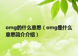 omg的什么意思（omg是什么意思簡介介紹）