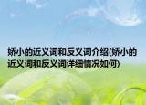 嬌小的近義詞和反義詞介紹(嬌小的近義詞和反義詞詳細(xì)情況如何)