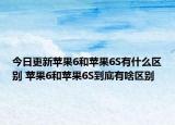 今日更新蘋果6和蘋果6S有什么區(qū)別 蘋果6和蘋果6S到底有啥區(qū)別