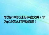 華為p10怎么打開u盤文件（華為p10怎么打開快應(yīng)用）