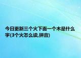 今日更新三個火下面一個木是什么字(3個火怎么讀,拼音)