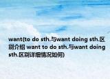 want(to do sth.與want doing sth.區(qū)別介紹 want to do sth.與want doing sth.區(qū)別詳細(xì)情況如何)