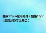 魅族17pro應(yīng)用分身（魅族18pro應(yīng)用分身怎么開啟）