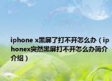 iphone x黑屏了打不開怎么辦（iphonex突然黑屏打不開怎么辦簡介介紹）