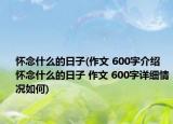 懷念什么的日子(作文 600字介紹 懷念什么的日子 作文 600字詳細(xì)情況如何)