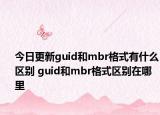 今日更新guid和mbr格式有什么區(qū)別 guid和mbr格式區(qū)別在哪里