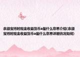 余額寶博時現(xiàn)金收益貨幣a是什么意思介紹(余額寶博時現(xiàn)金收益貨幣a是什么意思詳細情況如何)