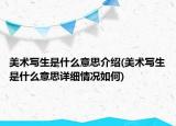 美術(shù)寫生是什么意思介紹(美術(shù)寫生是什么意思詳細(xì)情況如何)