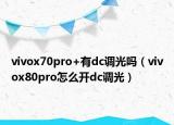 vivox70pro+有dc調光嗎（vivox80pro怎么開dc調光）