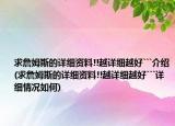 求詹姆斯的詳細資料!!越詳細越好```介紹(求詹姆斯的詳細資料!!越詳細越好```詳細情況如何)