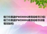 格蘭仕微波爐WD800G使用說明書介紹(格蘭仕微波爐WD800G使用說明書詳細情況如何)