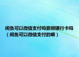 閑魚可以微信支付嗎要綁銀行卡嗎（閑魚可以微信支付的嘛）