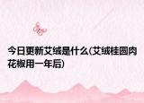 今日更新艾絨是什么(艾絨桂圓肉花椒用一年后)