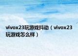 vivox23玩游戲抖動（vivox23玩游戲怎么樣）