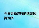 今日更新流行的西裝短褲穿搭