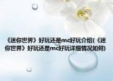 《迷你世界》好玩還是mc好玩介紹(《迷你世界》好玩還是mc好玩詳細(xì)情況如何)