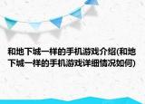 和地下城一樣的手機(jī)游戲介紹(和地下城一樣的手機(jī)游戲詳細(xì)情況如何)