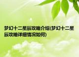 夢(mèng)幻十二星辰攻略介紹(夢(mèng)幻十二星辰攻略詳細(xì)情況如何)