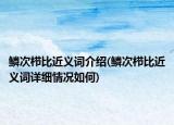 鱗次櫛比近義詞介紹(鱗次櫛比近義詞詳細(xì)情況如何)