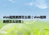 vivo視頻美顏怎么調(diào)（vivo視頻美顏怎么設(shè)置）