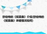 舒伯特的《搖籃曲》介紹(舒伯特的《搖籃曲》詳細(xì)情況如何)