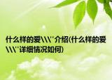 什么樣的愛\