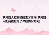 夢(mèng)見別人把我錢搶走了介紹(夢(mèng)見別人把我錢搶走了詳細(xì)情況如何)
