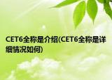 CET6全稱是介紹(CET6全稱是詳細(xì)情況如何)