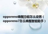 opporeno喚醒功能怎么設(shè)置（opporeno7怎么喚醒智能助手）