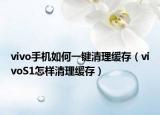 vivo手機(jī)如何一鍵清理緩存（vivoS1怎樣清理緩存）